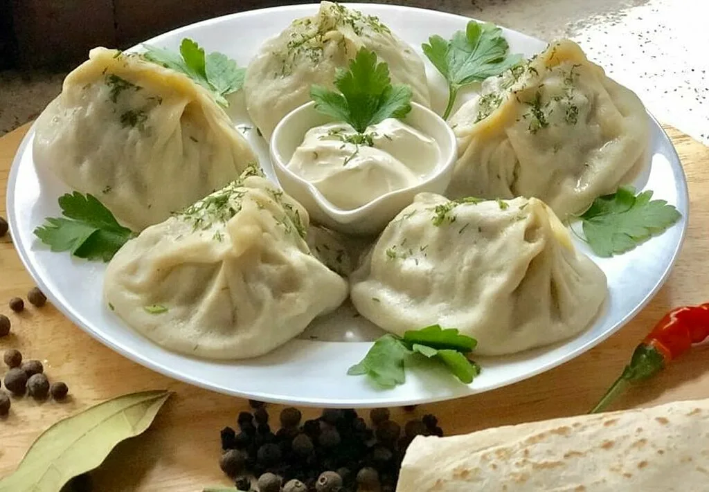 Манты с мясом 5шт